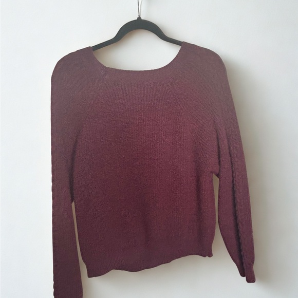 SHEIN Maroon Cutout Sweater - Picture 2 of 4